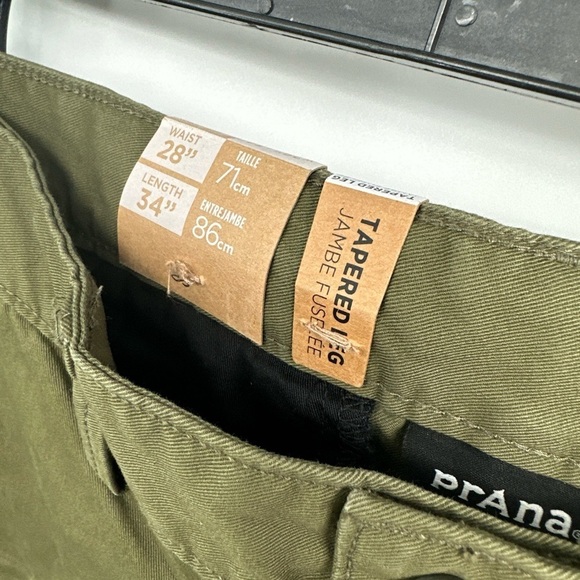 NWT Prana Westover Pants Mens Green Straight Slim Tapered Hiking Stretch 28x34 - Picture 7 of 10